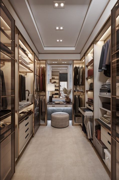 40 Walk In Wardrobes That Will Give You Deep Closet Envy | Netfloor USA Statement Furniture Pieces, Walking Closet, Dream Closet Design, Walk In Closet Design, Luxury Closets Design, Bedroom Closet Design, Wardrobe Design Bedroom, Luxury Bedroom Master, Dressing Room Design