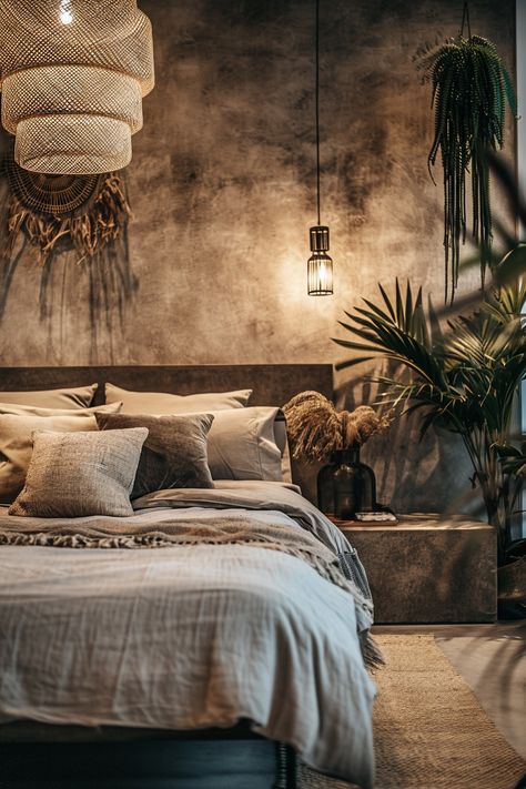 How To Create A Boho Bedroom - 61 Modern Bohemian Ideas You Must Consider For A Cozy Bedroom Neutral Bohemian Decor, Rustic Home Design Bedroom, Master Bedrooms Boho, Tulum Inspired Bedroom, Bohemian Room Ideas, Boho Style Bedroom Decor, Cosy Bedroom Decor, Bohemian Style Bedroom, Bohemian Bedroom Ideas