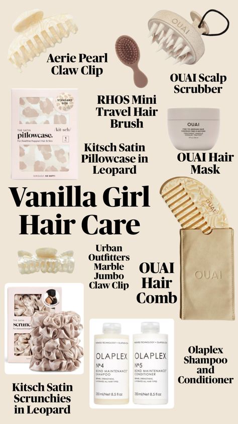 #vanillagirlguide #cleangirlaesthetic #cozygirl #selfcare #vanillagirl #vanilla #vanillagirlaesthetic #hair #haircare #vanillagirloutfit #aesthetic #selfcareaesthetic Vanilla Silk Shampoo And Conditioner, Vanilla Hair Care, Vanilla Hair Products, Haircare Products Aesthetic, Vanilla Shampoo And Conditioner, Haircare Wishlist, Shampoo Aesthetic, Haircare Ideas, Haircare Aesthetic