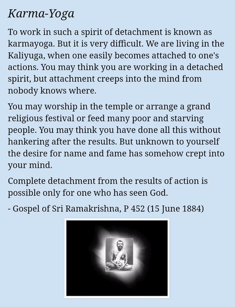 Karma Yoga Quotes, Ramkrishna Paramhans, Awake Quote, Sri Ramakrishna, Mystic Quotes, Law Of Karma, Saints Of India, Ramana Maharshi, Karma Yoga