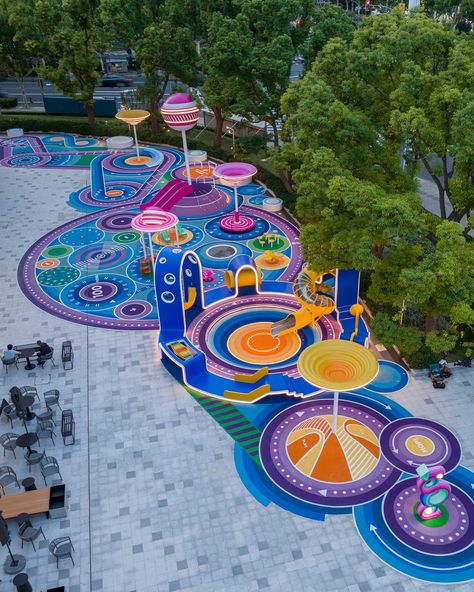 Desny Land, 100 Architects, Playgrounds Architecture, مركز ثقافي, Floor Graphics, Amusement Rides, Public Space Design, Children Park, Playground Design