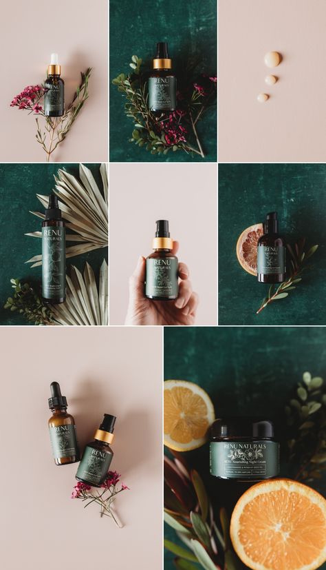 Product Photography Ideas Perfume, Product Photography Quotes, Product Portrait Photography, How To Take Good Photos Of Products, Product Photography Moodboard, Product Package Photography, Collage Product Photography, Photo Ideas For Products, Indoor Product Photography