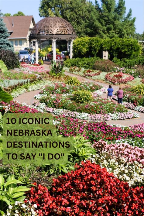 Consider these iconic tourist destinations in Nebraska for your perfect destination to say, "I do". All venues are accommodated to host wedding groups and show the character and culture of beautiful Nebraska! Nebraska Wedding Venues, Visit Nebraska, Small Wedding Venues, Nebraska Wedding, Smallest Wedding Venue, Sunken Garden, Tourist Destinations, Small Wedding, Amazing Gardens