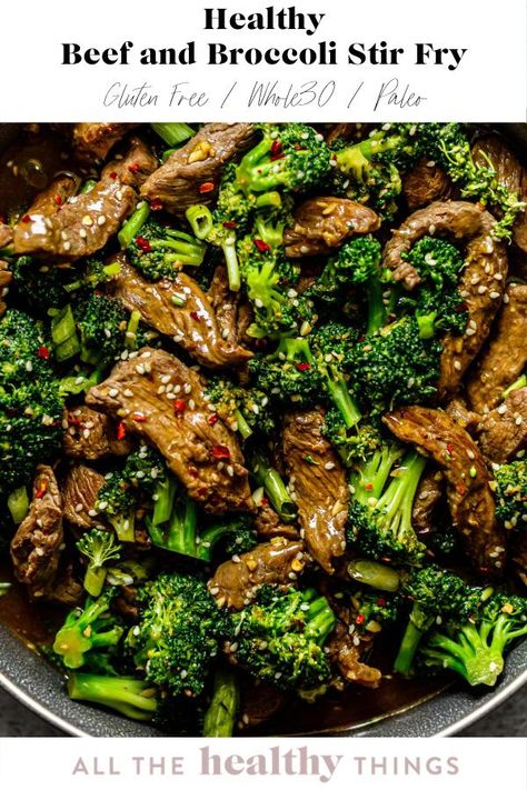 Cleanish Eating, Whole30 Easy, Healthy Beef And Broccoli, Steak And Broccoli, Beef Meatloaf, Healthy Beef Recipes, Healthy Beef, Broccoli Stir Fry, Beef And Broccoli