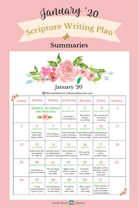 January Scripture Writing Plan 2024, Monthly Scripture Writing Plan 2024, January Scripture Writing, Studying Scripture, Scripture Writing Plan, Scripture Writing Plans, Scripture Writing, Writing Plan, Revelation 21