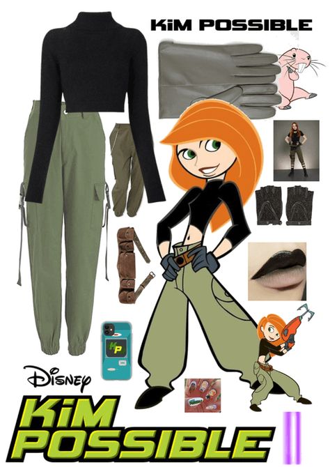 Kim Possible Kostüm, Kim Possible Outfit, Kim Possible Halloween Costume, Kostum Disney, Kim Possible Costume, Kostuum Halloween, جوني ديب, Costume Carnaval, Trendy Halloween Costumes