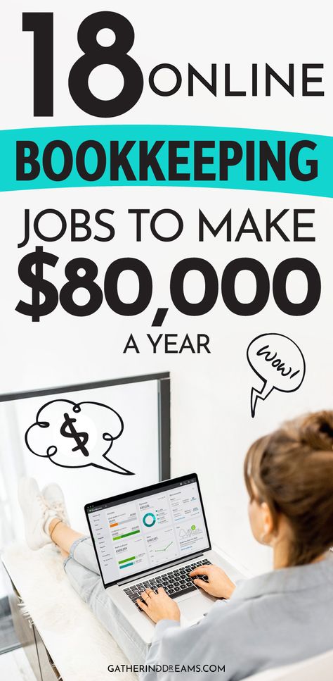 Are you looking for a work from home job? Have you though about becoming a bookkeeper? You can make up to $80,000 a year without a degree! Check out the best places to find a bookkeeping job online! Book Keeping Jobs From Home, Bookkeeping Side Hustle, Bookkeeping Jobs From Home, Remote Bookkeeping Jobs, Remote Accounting Jobs, Virtual Bookkeeping Business, Bookkeeping Certification, Virtual Bookkeeper, Bookkeeping Basics