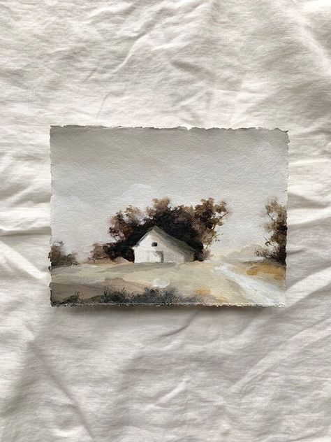 Mini Toile, Creative Painting, Watercolor Inspiration, Watercolor Landscape, Painting Techniques, Painting Inspiration, Aesthetic Art, Landscape Art, Painting & Drawing