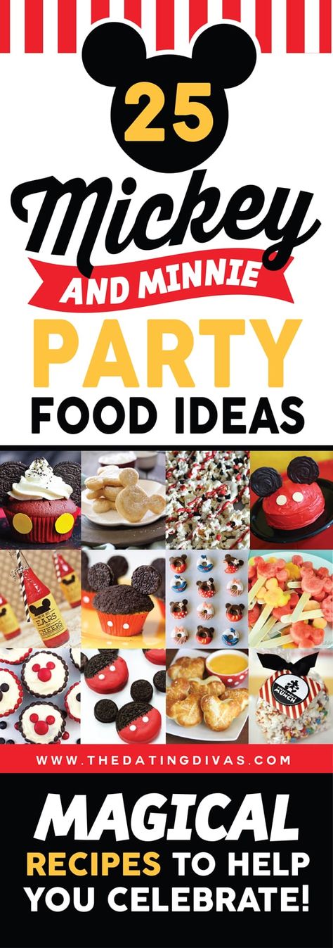 25 Disney Themed Party Food Ideas Disneyland Themed Party, Mickey Oreos, Mickey Mouse Clubhouse Birthday Party, Mickey Mouse Clubhouse Party, Mickey Mouse 1st Birthday, Chirstmas Decor, Mickey Birthday Party, Minnie Birthday Party, Disney Birthday Party