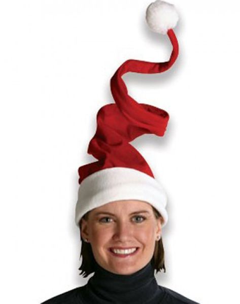 Funny Christmas Hats, Top Hats For Women, Best White Elephant Gifts, Happy Hat, Holiday Hats, Crazy Hats, Stocking Hat, Funny Hats, Santa Hats