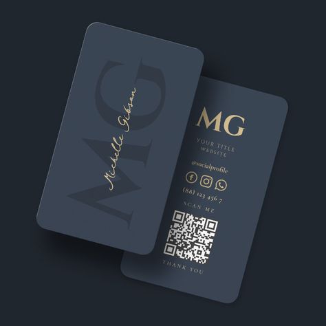 Luxury Visiting Card Design, A B Logo Design, Qr Business Card, Aesthetic Handwriting, Qr Code Social Media, Elegant Business Cards Design, Chic Business Card, Visit Card, Green Luxury