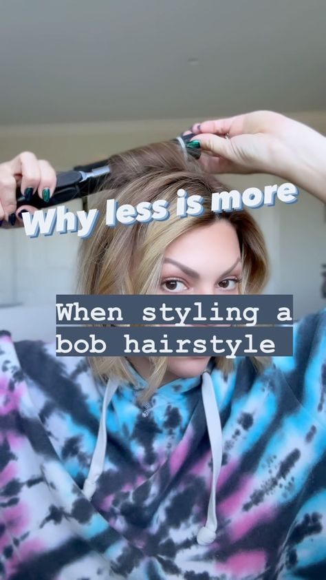 Newport Beach Hairstylist colorist & extensions | Quick and easy undone waves Remember the words “undone” and “messy” it doesn’t have to be perfect 👌🏼 It’s not supposed to be I did the… | Instagram Styling A Bob Haircut Tutorial, How To Curl A Bob Haircut Hair Tutorials, Curling A Short Bob, Lob Vs Bob Haircut, Curling Bob Hair, Curling Bob Hair Tutorials, How To Curl A Short Bob, Curling A Bob, How To Curl Bob Haircut