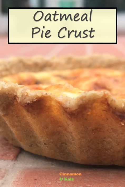 Low Fat Pie Crust, Oat Flour Pie Crust, Oatmeal Pie Crust, Healthy Pastry, Healthy Pie Crust, Savory Pie Crust, Healthy Pie, Oil Pie Crust, Oatmeal Pie