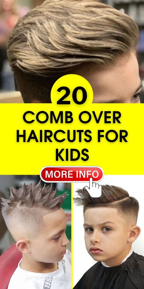 Get inspired by our range of comb over haircuts for kids. Featuring High fade sides, these haircuts are all about making a bold statement while maintaining a clean and polished look. High Fade Comb Over, Boys Hairstyles Trendy, Low Fades, Kid Boy Haircuts, Long Comb Over, Back To School Haircuts, Haircuts For Kids, Cool Hairstyles For Boys