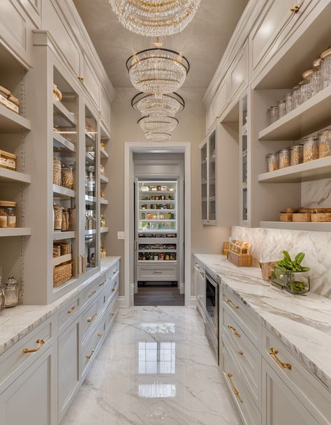 Mansion Pantry, Kitchen Pantry Design Walk In, Pantry With Barn Door, Prep Kitchen Pantry, Large Pantry Design, Pantry Remodel Ideas, Small Closet Pantry Ideas, Pantry Design Walk In, Corner Pantries