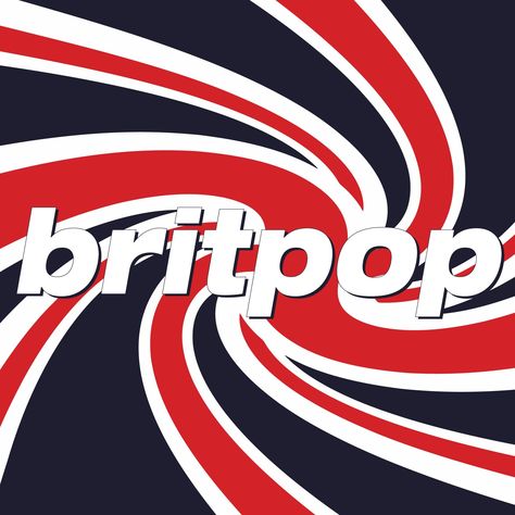 BritPop Sticker 2\" x 2\" inch square vinyl Brit Pop bumper sticker with a Britpop logo on a swirled union jack flag - Brit-Pop - #logo #logodesign #elegantlogo Brit Pop Poster, Brit Pop Aesthetic, Britpop Poster, Knocked Loose, Brit Pop, 90s Indie, Uk Culture, Jack Flag, Pop Stickers