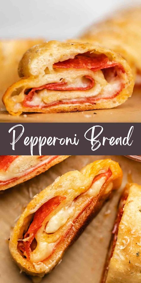 Pepperoni Cheese Bread, Pepperoni Bread Recipe, Homemade Pepperoni Rolls, Casserole Pizza, Pepperoni Rolls Recipe, Pizza Appetizer, Pizzas Recipe, Pepperoni Bread, Pizza Bread Recipe