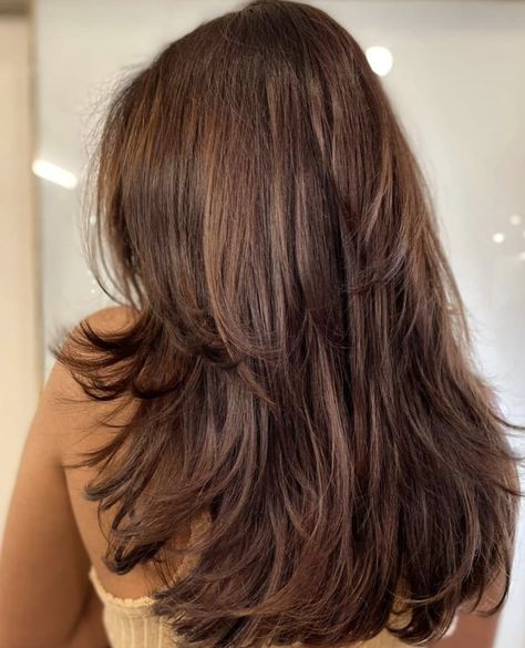 The 5 Top 2022 Spring Hairstyles Trends | At Length by Prose Hair Long Textured Haircut Layered Cuts, Layered Thick Hair, Haircut Selfie, Photo Hijab, Layered Haircuts For Women, Medium Layered Haircuts, Fesyen Rambut, Layered Hairstyles, Hairstyles For Layered Hair