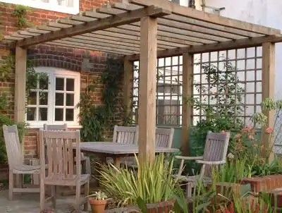 Deck Pergola Modern, Pergola Carport, Garden Privacy Screen, Garden Privacy, Pergola Design, Backyard Privacy, Garden Screening, Garden Arbor, Wooden Pergola