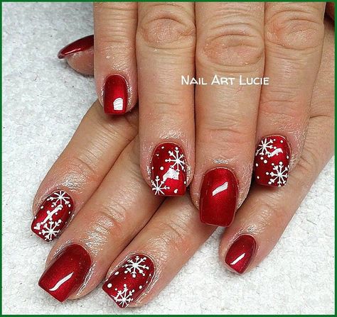 https://www.newchic.com/nail-art-c-3999/?p=E2041646615803202029&utm_campaign=affcenter&utm_content=&site=23&cat_id=3999 Gel Nail Designs Short Nails New Year, Red And White Snowflake Nails, Christmas Winter Nails Gel, Tartan Punk, Snowflake Nail, Snowflake Nail Art, Fingernail Designs, Christmas Gel Nails, Christmas Nails Acrylic