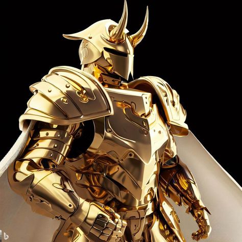 Golden Armour Fantasy Art, Golden Armour, Golden Armor, Golden Warriors, Armor Concept, Dc Superheroes, Kyoto, Fantasia, Fantasy Art