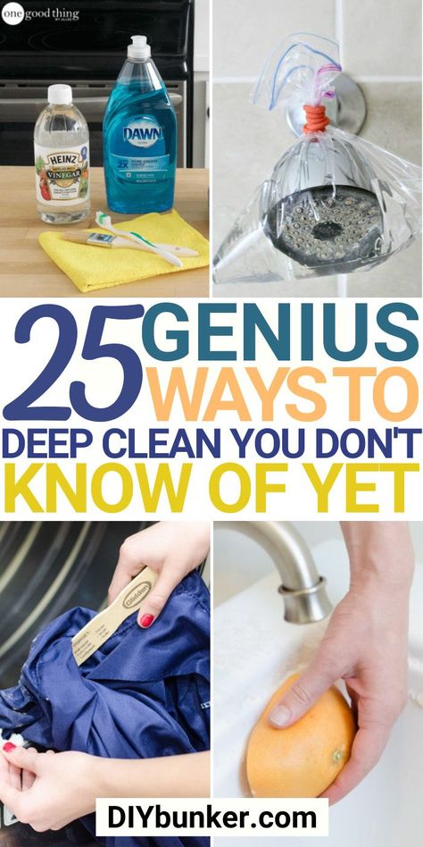 Deep House Cleaning Hacks, Ways To Deep Clean Your Home, How To Clean Everything In Your House, Cleaning Hacks New House, Hacks For Cleaning House, At Home Cleaning Products, How To Start Deep Cleaning Your House, Easy Deep Cleaning Hacks, Things To Deep Clean In Your House