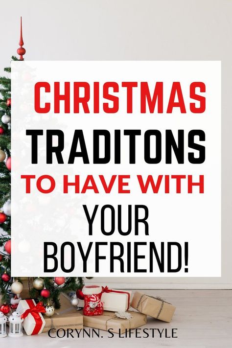 Christmas Traditions With Your Boyfriend!🔆#LoveStory #RomanticEncounters #HeartfeltConnections #DateNightIdeas #SoulmateSearch #FlirtyFridays #CandlelitDinners #StarryEyedMoments #LoveQuotes #DreamyDates #WhisperedPromises #AmourAdventures First Christmas Together Traditions, Couple Gift Challenge, First Christmas Dating Gifts, Couples First Christmas Ideas, Christmas Ideas With Boyfriend, Things To Do For Christmas With Boyfriend, First Christmas Together Gifts Boyfriend, First Christmas Gift Ideas For Boyfriend, Christmas Crafts For Couples