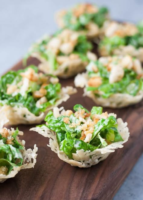 50+ Small Bite Party Appetizers - Julie's Eats & Treats ® Caesar Salad Cups, Salad Cups, Fresh Appetizers, Small Bites Appetizers, Mini Appetizers, Hot Appetizers, Wedding Appetizers, Appetizer Bites, Starters Recipes