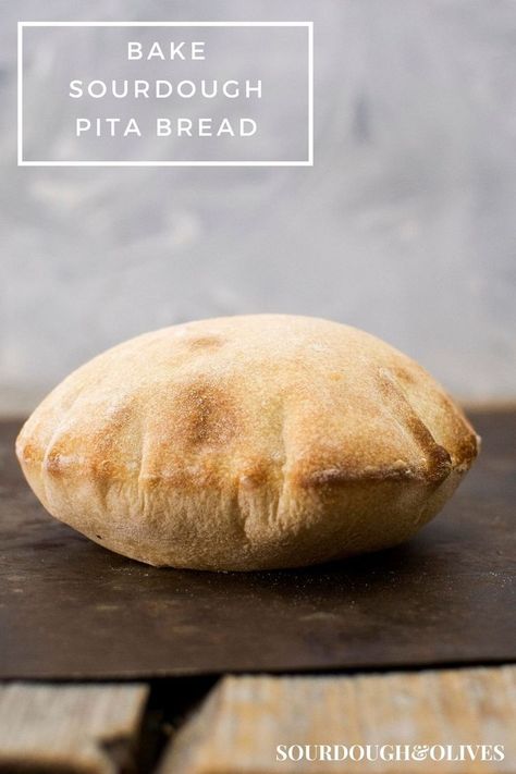 Recipe for sourdough Pita bread Sourdough Pita Bread Recipe, Sourdough Pita Bread, Sourdough Pita, Pita Bread Recipe, Sourdough Bread Starter, Sourdough Bread Sandwiches, Pan Pita, Easy Sourdough, Protein Bread