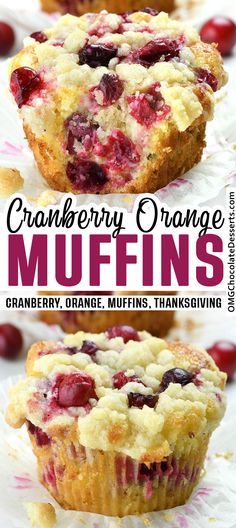 Unusual Muffin Recipes, Large Muffin Recipes, Cranberry Yogurt, Breakfast Thanksgiving, Holiday Baking Thanksgiving, Lemon Blueberry Muffins Recipe, Muffins With Streusel Topping, Fruit Muffins, Muffins Breakfast