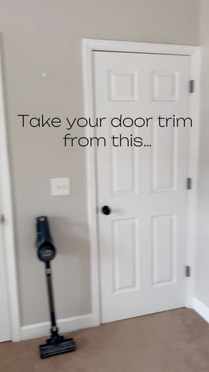 173K views · 7.5K reactions | DIY door trim tutorial This is a super simple way to update the trim around your doors and windows if you’re wanting a more custom look! It’s cost efficient, uses only straight, simple cuts, and is easy to install making this a beginner friendly DIY project! #diy #diyprojects #diytrim #doortrim #simplediy #beginnerfriendly #beginnerdiy #budgetfriendly #diytutorial #tutorials #homeprojects #roommakeover #craftsmanstyle #diyhome #diyhomeprojects #beforeandafterhomeedition #beforeandafterhome #bedroomideas #homeupdates #homeupgrades #simpletutorial DIY, simple diy projects, home updates, door trim tutorial, beginner diy, budget friendly, home improvement | Katie Sharpe | DIY Tutorials | Home Decor | Interior Design | Jon Mero & LÒNIS · Feels This Good Beef Up Door Trim, Door Trims Interior, Door And Baseboard Trim Ideas, Upgrade Door Trim, Update Door Trim, Interior Doors And Trim Ideas, Diy Interior Doors Makeover, Door Update Diy, Door Trim Diy