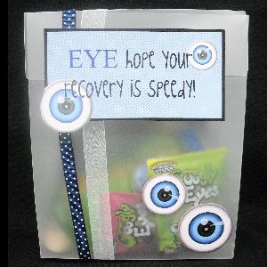 Eye Surgery Care Package, Missionary Gift Ideas, Eyecare Marketing, Presents For Bff, Pioneer Party, Homemade Gift Boxes, Surgery Care Package, Well Ideas, Surgery Recovery Gift