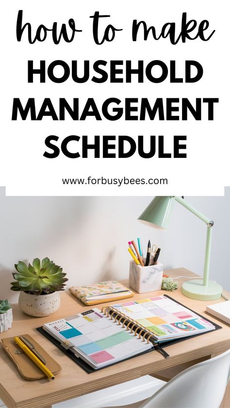 how to make home management schedule Home Management System, Simplify Home, Processor Recipes, How To Make Home, Mom Routine, Organizing Life, Simplify Life, Clean My House, Household Binder