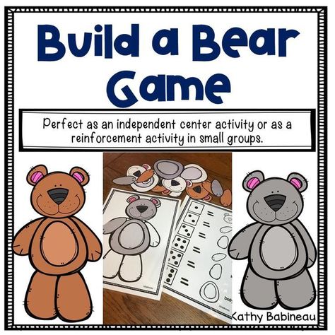 Super easy and fun game to use with students in center activities or as a fun way to stay on track and motivated during small group lessons. Speech Language Therapy Activities, Bear Games, Speech Therapy Activities Language, First Grade Lessons, Bears Game, Language Therapy Activities, Speech Therapy Games, Early Childhood Learning, Therapy Games