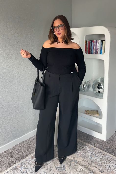 A&F Sloane Tailored Pant curated on LTK Law Firm Outfits Women Plus Size, Party Guest Outfit Casual, Curvy Black Outfit, Black Pants Outfit Plus Size, Midsize Formal Outfit, Casual Office Outfits Women Plus Size, Old Money Plus Size Outfits, Office Outfits Women Curvy, Plus Size Corporate Outfits