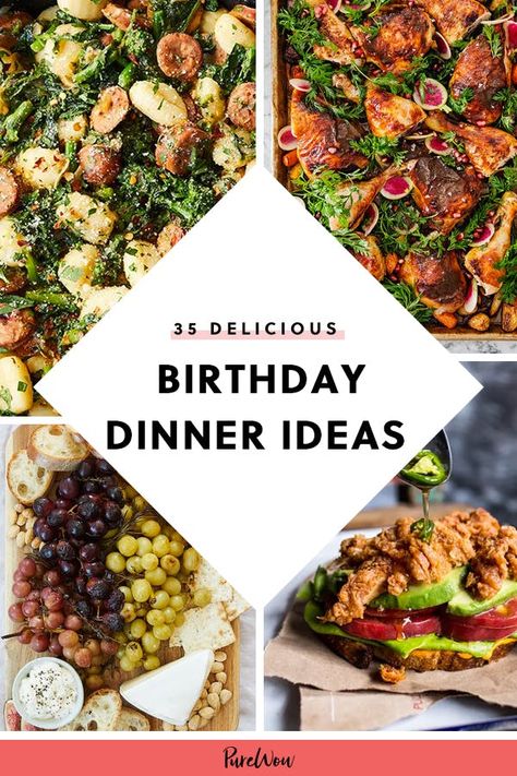 35 Birthday Dinner Ideas Guaranteed to Make Their Day #purewow #entertaining #food #dinner #cooking #recipe #easy #main course #birthday Dinner Ideas For Husband, Special Occasion Dinner Recipes, Birthday Dinner Recipes, Birthday Dinner Ideas, Birthday Dinner Menu, 35 Birthday, Healthy Birthday, Special Occasion Dinner, Impressive Dinner