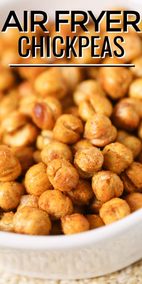 This Roasted Chickpeas recipe is quick and easy.  To make these crispy chickpeas I use a neat tool that's great even if you don't have an air fryer. #itisakeeper #airfryer #chickpeas #easysnack #easyrecipe #quickrecipe #healthyrecipe Air Fryer Chickpeas, Chickpea Recipes Roasted, Air Fryer Recipes Breakfast, Chickpea Snacks, Air Fry Recipes, Crispy Chickpeas, Air Fryer Dinner Recipes, Chickpea Recipes, Air Fryer Recipes Easy