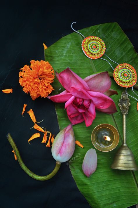 Ayurvedic Aesthetic, Durga Puja Aesthetic, Aesthetic Lotus, Bengali Aesthetic, Puja Decoration, Aarti Thali, Navratri Puja, Diy Gifts Videos, Cupcake Photography