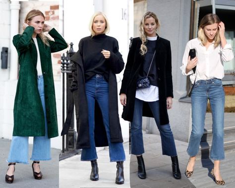 TREND REPORT | THE FLARE CROPPED JEANS Minimalistic Jeans, Flare Cropped Jeans, Outfits Herbst, Flare Jeans Outfit, The Flare, Winter Chic, Minimal Classic, Trend Report, Minimal Chic