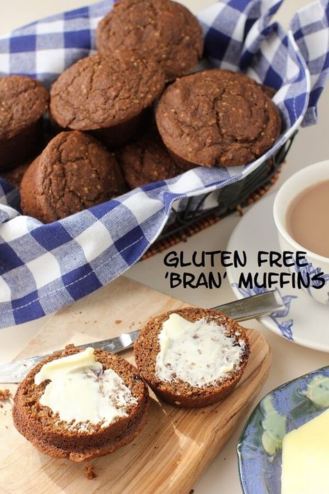 Bran Muffins Gluten Free, Gf Bran Muffins, Gluten Free Bran Muffins Recipe, High Fibre Gluten Free Muffins, Gluten Free Oat Bran Muffins, Gluten Free Bran Muffins, Paleo List, Gf Muffins, Flourless Baking