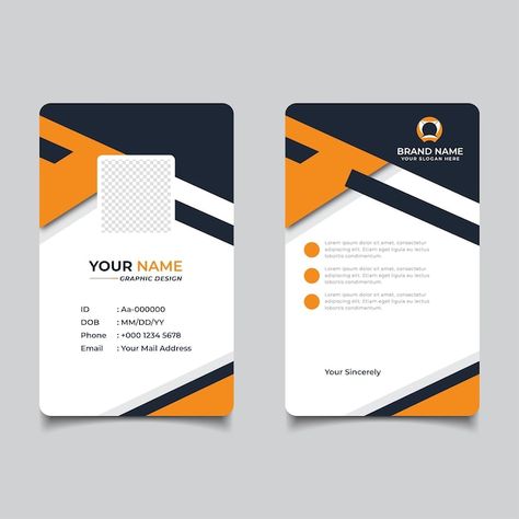 Identity Card Design Creative, Page Background Design, Id Card Design, Identity Card Design, Employee Id Card, Eagle Wallpaper, Id Card Template, Creative Card, Ui Design Website