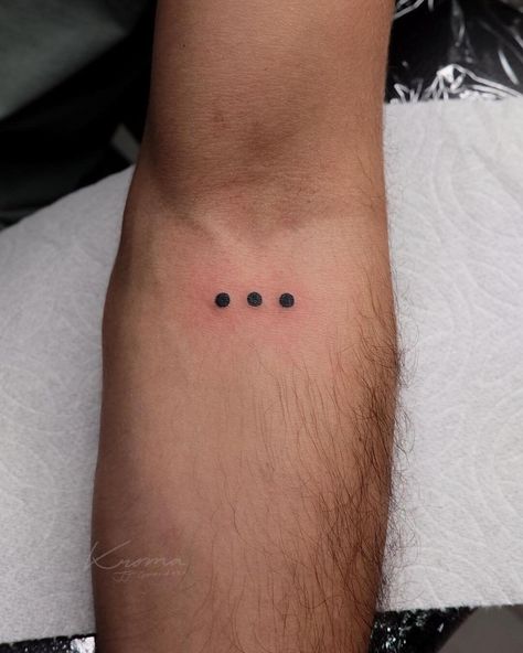 Three Dots Tattoo As The Ellipsis Three Dots Tattoo Meaning, Three Dots Tattoo, Dots Tattoo Meaning, Dot Tattoo Meaning, 3 Dot Tattoo, Dots Tattoo, Tattoo For Boyfriend, Dot Tattoos, Two Dots