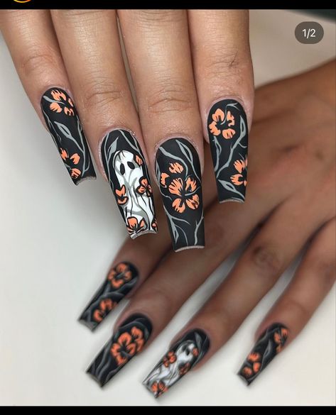 Horror Nails, Holloween Nails, Witch Nails, Witchy Nails, Halloween Acrylic Nails, Gothic Nails, Goth Nails, Grunge Nails, Her Nails