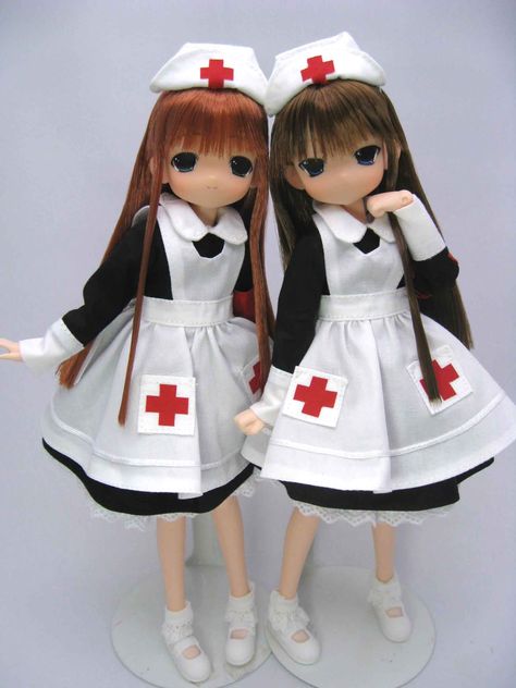 Nurse Dress, 2000s Art, Fantasy Clothes, Doll Plushies, Cute Nurse, Yami Kawaii, Kawaii Doll, Anime Figurines, Anime Dolls