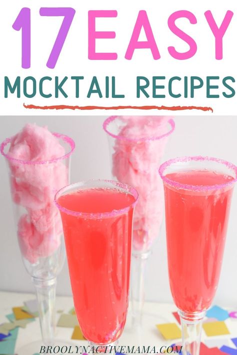 Colorful Non Alcoholic Drinks, Bubbly Mocktails Non Alcoholic, Quick Mocktail Recipe, Shimmer Mocktails, Moctails For Pregnant Women, Mocktails Girls Night, Mocktails Non Alcoholic Pink, Pregnant Mocktails Non Alcoholic, Mocktails Non Alcoholic With Glitter