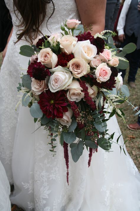 Burgundy And Dusty Rose Wedding Bouquet, Burgundy Bride Bouquet Flower, Burgundy Mums Wedding, Burgundy Bridesmaid Dresses Bouquet, Burgundy Blush Wedding Bouquet, Wedding Bouquet Burgundy And White, White Blush Pink Burgundy Bouquet, Wedding Bouquet Burgundy And Blush, Blush And Maroon Bouquet