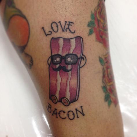 Hamburger Tattoo, Bacon Tattoo, Bacon Art, Best Bacon, Tattoo Meaning, Tattoo Designs For Men, Pocket Clip, Ink Ideas, Breakfast Food