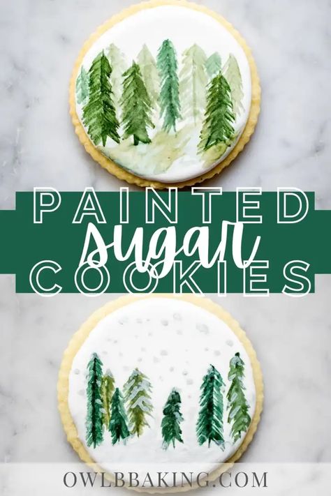 Easy Iced Sugar Cookies Christmas, Watercolor Christmas Cookies Royal Icing, Wedding Cutout Cookies Ideas, How To Paint On Cookies, How To Paint On Royal Icing Cookies, Painting Royal Icing Cookies, Painted Decorated Cookies, Royal Icing Painting, How To Paint Royal Icing Cookies