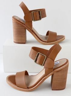 Brown Sandals Heels, Shoes Heels Classy, Chic Sandals, Heels Classy, Leather Heels Sandals, Wedge Heel Sandals, Leather High Heels, Fashion Heels, Heels Sandals