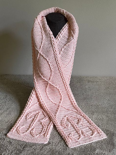 Cotton crochet scarf